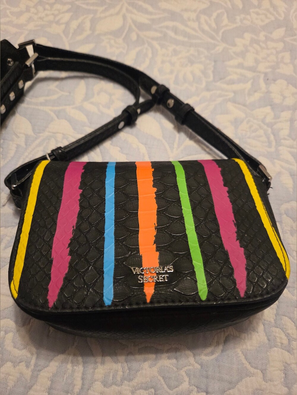 Victoria's Secret Faux Leather Studded Rainbow Colored Crossbody